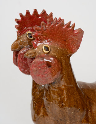 Reggie Meaders Two-Headed Rooster Figure