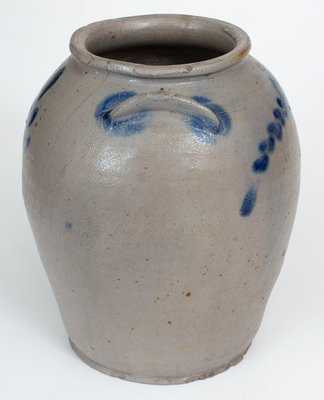 Very Rare HUGH SMITH & CO. Stoneware Jar, Alexandria, VA, c1820