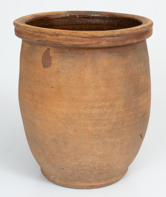Very Rare and Important Redware Jar by African-American Shenandoah Valley Potter Abraham Spencer