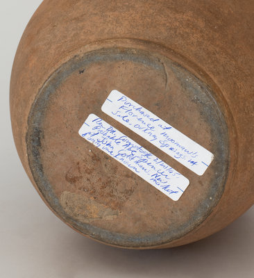 Very Rare and Important Redware Jar by African-American Shenandoah Valley Potter Abraham Spencer