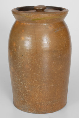 H. H. ZIGLER / NEWVILLE, PA Lidded Stoneware Jar, c1852-65