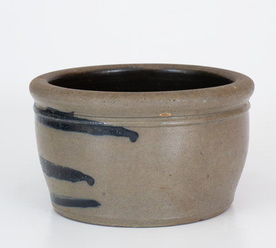 Scarce Small-Sized Western PA Stoneware Bowl w/ Striped Decoration