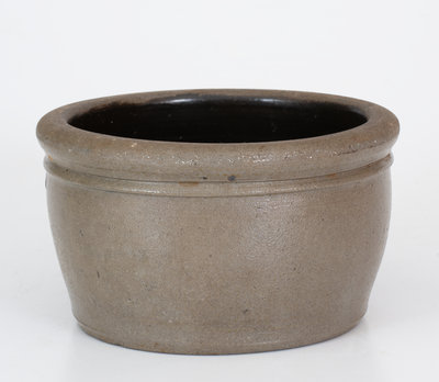 Scarce Small-Sized Western PA Stoneware Bowl w/ Striped Decoration
