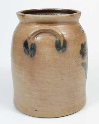 2 Gal. COWDEN & WILCOX / HARRISBURG, PA Stoneware Jar w/ Daisy Decoration