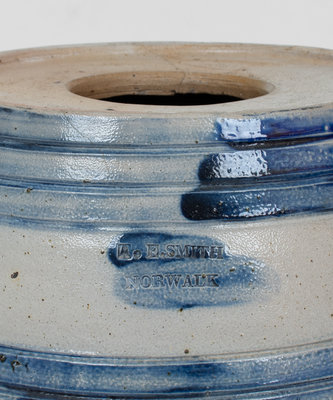 Scarce A. E. SMITH / NORWALK, Connecticut Stoneware Keg