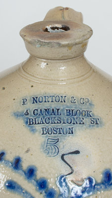 P. NORTON & CO. / 4 CANAL BLOCK / BLACKSTONE ST / BOSTON Advertising Jug