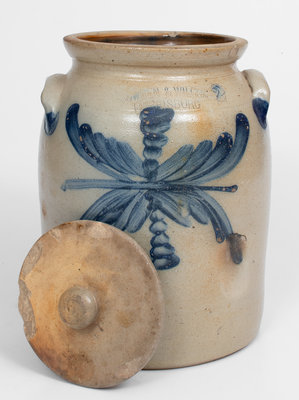 2 Gal. COWDEN & WILCOX / HARRISBURG, PA Stoneware Lidded Jar