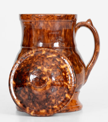 JOHN BELL (Waynesboro, Pennsylvania) Redware Lidded Ale Mug