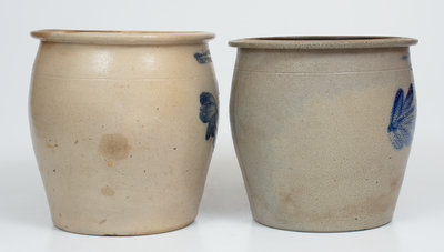 Lot of Two: COWDEN & WILCOX / HARRISBURG, PA 1 1/2 Gal. Stoneware Jars