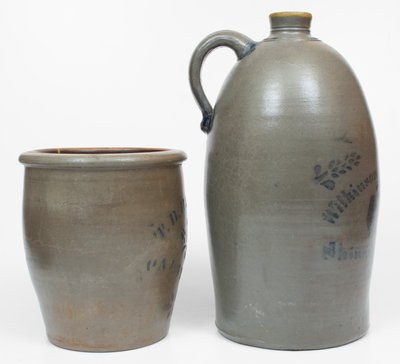 Lot of Two: Shinnston and Palatine, West Virginia Stoneware Jars
