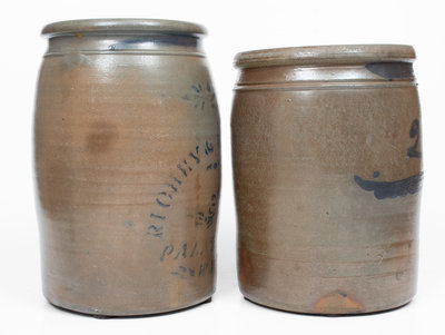 Lot of Two: West Virginia Stoneware Jars from Jane Lew and Palatine