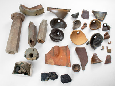 Large Group of Sherds Excavated at the James Hamilton Pottery Site, Greensboro, PA