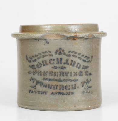 Pittsburgh, PA Advertising Stoneware Canning, Greensboro, PA origin, c1880