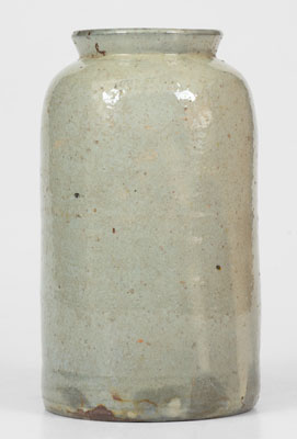 JOHN BELL / WAYNESBORO Celadon-Glazed Stoneware Canning Jar, c1850-80