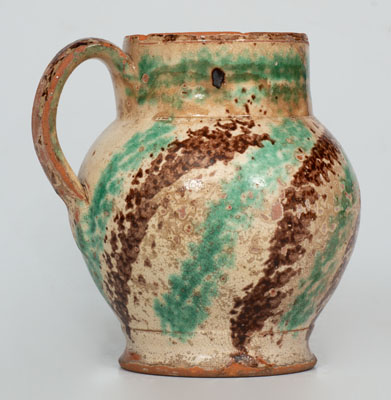 J. BELL (John Bell, Waynesboro, PA) Redware Ale Mug, c1840