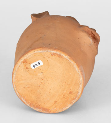 Rare Mustached Face Jug attrib. Davis Pennington Brown, Brown Pottery (Arden, NC), c1930