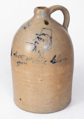 Very Rare Lincoln and McClellan Political Jug, 1862-64, probably Midwestern