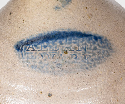 Extremely Rare ALBANY WARE Stoneware Jug, probably William Capron, Albany, NY, c1800-1805