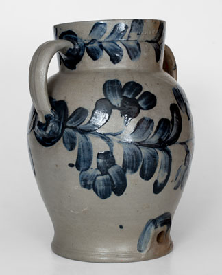 Extremely Rare H. MYERS Baltimore Stoneware Water Cooler w/ Elaborate Floral Decoration, circa 1821-29
