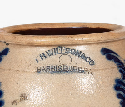 Rare and Fine T.H. WILLSON & CO. / HARRISBURG, PA Stoneware Jar