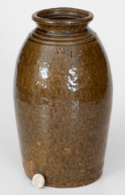 JFS (James Franklin Seagle), Lincoln County, North Carolina Stoneware Jar