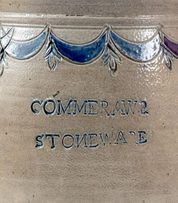 Very Fine COMMERAW S STONEWARE / N. YORK / CORLEARS HOOK Stoneware Jar, ex-Georgeanna Greer
