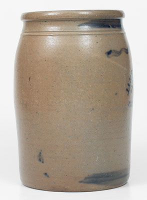 2 Gal. JAMES HAMILTON & CO. / GREENSBORO, PA Stoneware Jar, c1875