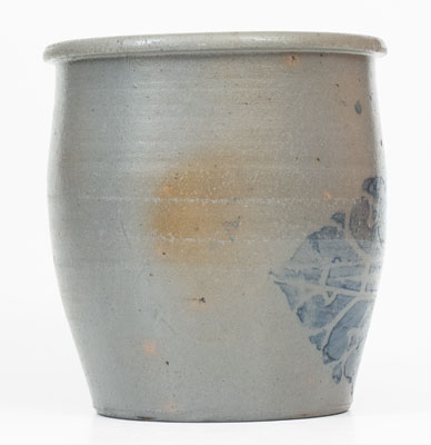 Western Pennsylvania Stoneware Jar w/ Unusual Large Stenciled Decoration