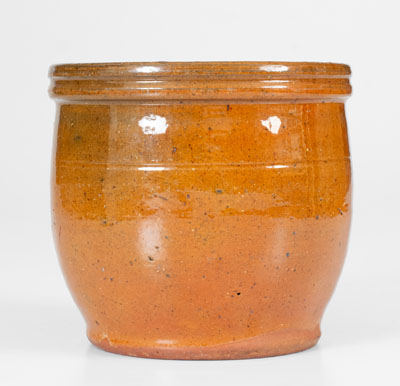 JOHN W. BELL / WAYNESBORO, PA Small-Sized Redware Jar, late 19th century