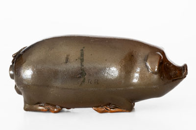 Extremely Rare Oversized Anna Pottery Pig Bottle, 