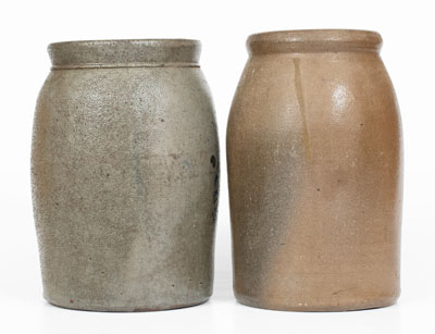 Lot of Two: GREENSBORO, PA Stoneware Canning Jars by T. F. REPPERT, WILLIAMS & REPPERT