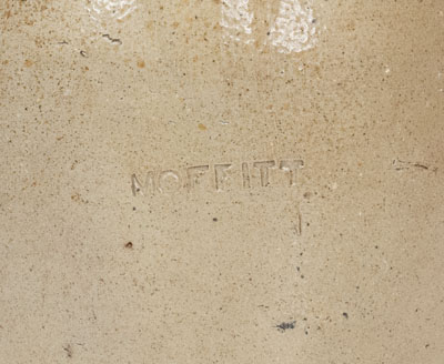 MOFFITT (Manley R. Moffitt, Randolph County, NC) 1/4 Gal. Stoneware Jug