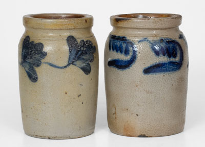 Lot of Two: 1/4 Gal. Stoneware Jars attrib. Richard C. Remmey, Philadelphia, PA