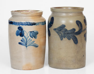 Lot of Two: Small-Sized Philadelphia Stoneware Jars, circa 1850