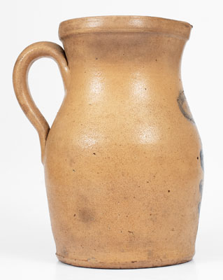 BURGER & LANG / ROCHESTER, N.Y. Stoneware Pitcher w/ Slip-Trailed Floral Decoration