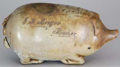 Anna Pottery Pig Bottle for J.F. Berger / Barber