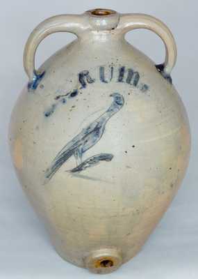 Incised Bird RUM Water Cooler, Probably New York State